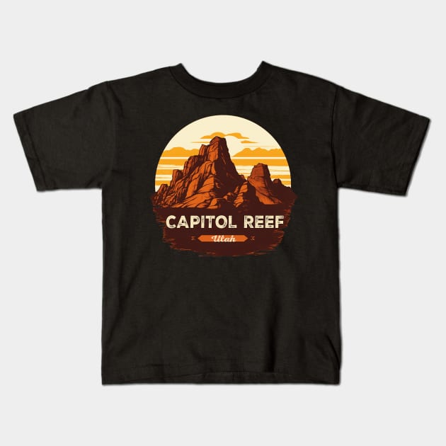 capitol reef utah Kids T-Shirt by wfmacawrub